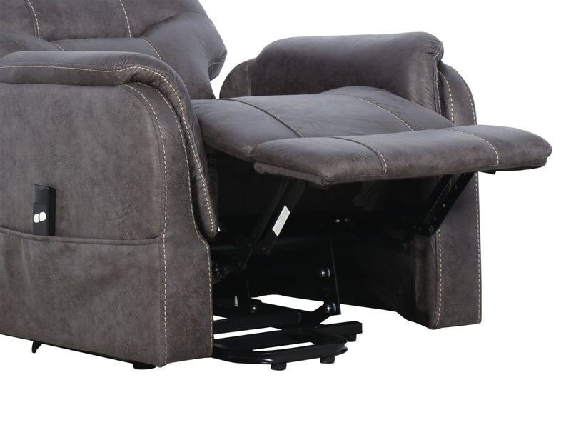 Fauteuil basculeur à inclinaison électrique Landon de 34 po en microfibre - gris