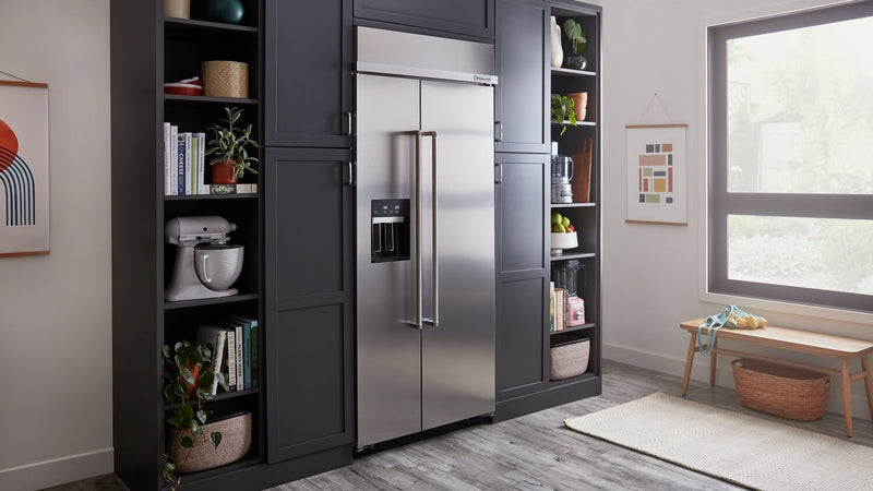 Réfrigérateur KitchenAid de 20,8 pi³ et de 36 po à compartiments juxtaposés - acier inoxydable avec fini PrintShieldMC - KBSD706MPS