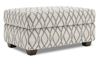 Pouf de rangement The Trunk de Sofa Lab de 39 po fabriqué au Canada en tissu - Steel multicolore