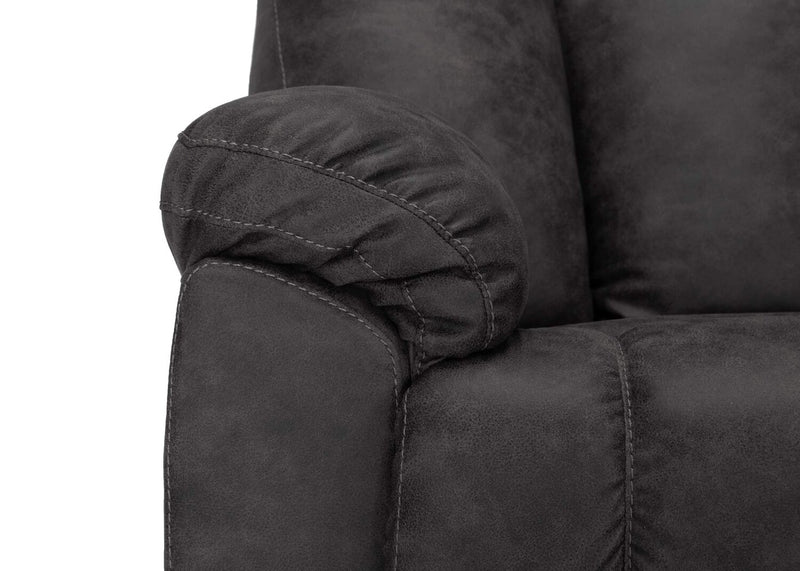 Fauteuil pivotant, berçant et inclinable Design à mon image de 35,5 po en tissu d’apparence cuir - gris ardoise Ranger