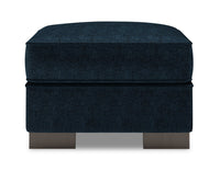Pouf Track de Sofa Lab de 24 po fabriqué au Canada en tissu de chenille - bleu Luxury Indigo