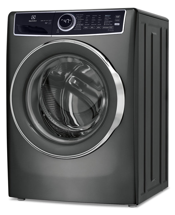 Laveuse à la vapeur haute efficacité Electrolux à chargement frontal de 4,5 pi³ - titane - superposable - ELFW7537AT