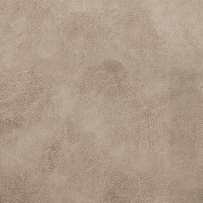 Chaise de salle à manger Ravi en tissu de cuir végétalien et en métal - taupe