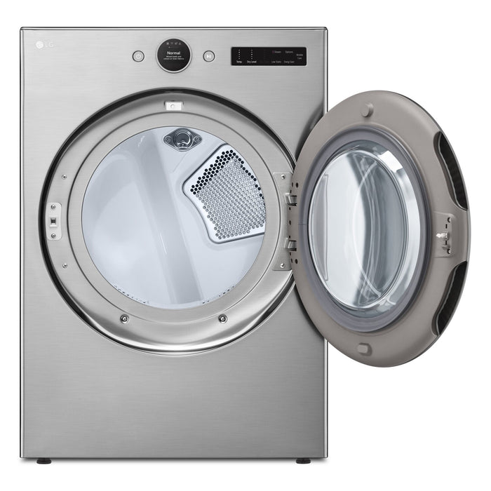 Sécheuse électrique intelligente LG de 7,4 pi³ avec vapeur - acier graphite - superposable - DLEX5500V