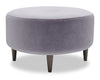 Pouf personnalisable The Curve de Sofa Lab de 31 po fabriqué au Canada en tissu de velours - gris Granite Grey