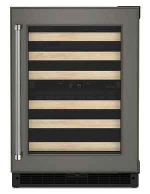 Réfrigérateur à vin KitchenAid de 5 pi³ et de 24 po sous le comptoir - panneau personnalisable - KUWR214KPA