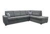 Sofa sectionnel de droite Delta 2 pièces en chenille - anthracite Kirkland