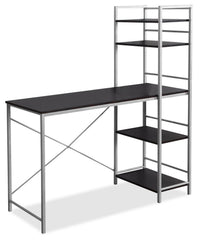 Bureau Kayden de 47,25 po à tablettes ouvertes - espresso
