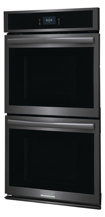 Four mural double électrique Frigidaire Gallery de 3,8/3,8 pi³ et de 27 po avec convection totale - acier inoxydable noir Smudge-ProofMD - GCWD2767AD