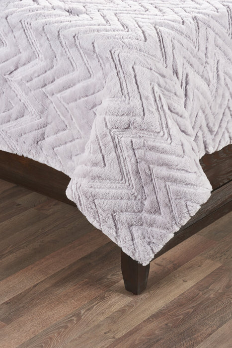 Ensemble d'édredon Tilda 3 pièces pour très grand lit - gris