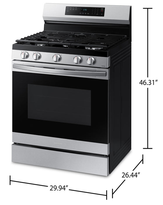Cuisinière intelligente à gaz amovible Samsung de 6 pi³ avec friture à air - acier inoxydable - NX60A6511SS/AA