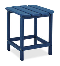  Table de bout Bask pour la terrasse à l’extérieur - 15 po (L), plastique à haute densité, résistante aux rayons UV et aux intempéries - bleue