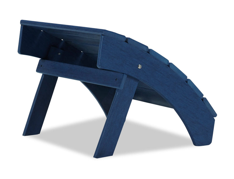 Pouf Bask pour la terrasse à l’extérieur - plastique à haute densité, résistant aux rayons UV et aux intempéries - bleu