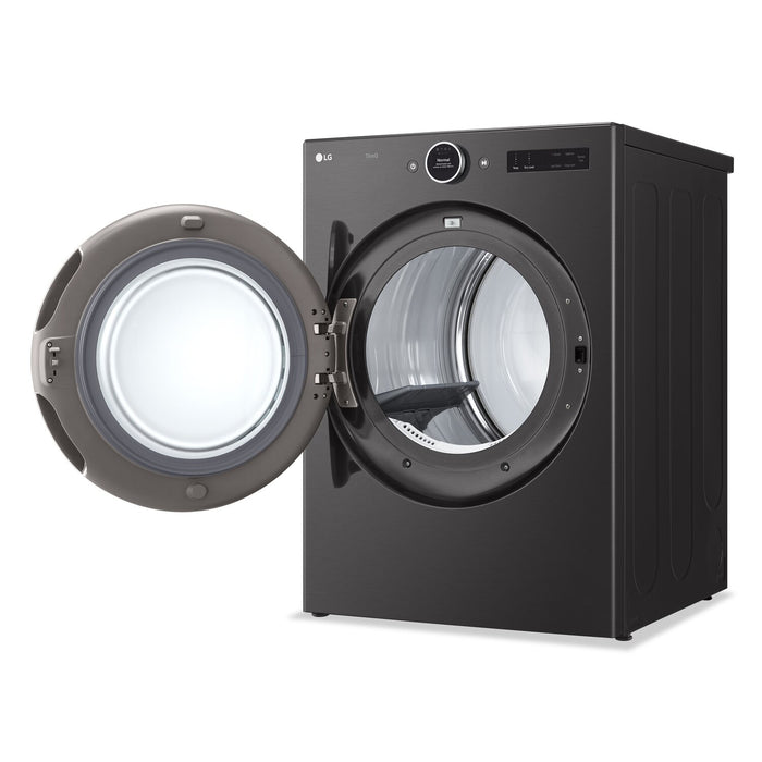 Sécheuse électrique intelligente LG de 7,4 pi³ avec vapeur - acier noir - superposable - DLEX6700B