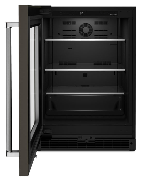 Réfrigérateur KitchenAid de 5,2 pi³ et de 24 po sous le comptoir - acier inoxydable noir avec fini PrintShieldMC - KURL314KBS