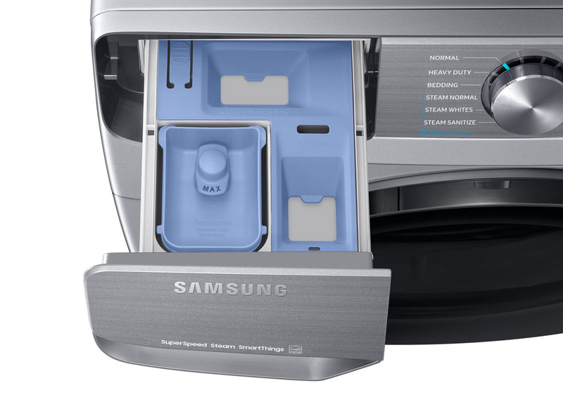 Laveuse à la vapeur Samsung à chargement frontal de 5,2 pi³ - grise - superposable - WF45B6300AP/US