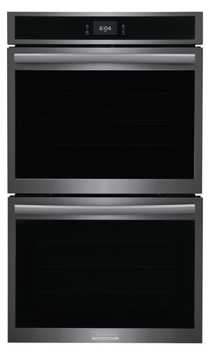 Four mural double électrique Frigidaire Gallery de 5,3/5,3 pi³ et de 30 po avec convection totale - acier inoxydable noir Smudge-ProofMD - GCWD3067AD