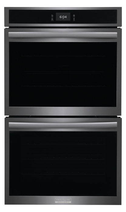 Four mural double électrique Frigidaire Gallery de 5,3/5,3 pi³ et de 30 po avec convection totale - acier inoxydable noir Smudge-ProofMD - GCWD3067AD