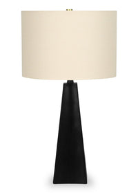 Lampe de table de 27 po en résine noire