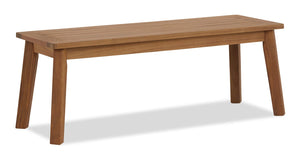 Banc Bern pour la terrasse à l’extérieur - 46 po (L), acacia et fini en polyuréthanne - naturel
