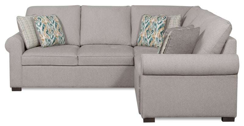 Sofa sectionnel de droite Haven de Scott Living 2 pièces en tissu de chenille - gris