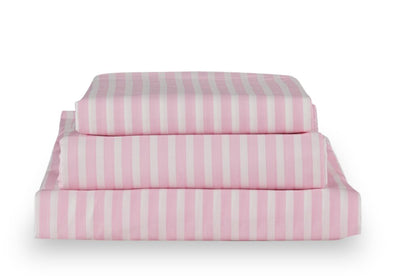 Hallie Striped 3-Piece Twin Cotton Sheet Set - Pink | Ensemble de draps Hallie de 3 pièces rayés en coton pour lit simple - rose