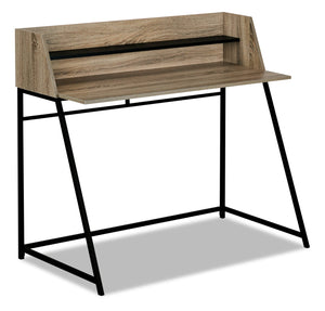 Bureau Lawson de 47,25 po avec petite crédence - taupe