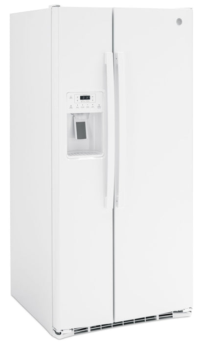Réfrigérateur GE de 23,2 pi³ et de 33 po à compartiments juxtaposés - blanc - GSS23GGPWW