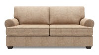 Sofa Roll de Sofa Lab de 76 po de format condo fabriqué au Canada en tissu de chenille - taupe Luxury Taupe