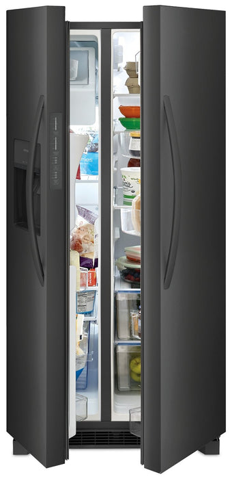 Réfrigérateur Frigidaire de 22,3 pi³ et de 33 po de profondeur standard à compartiments juxtaposés - acier inoxydable noir - FRSS2323AD