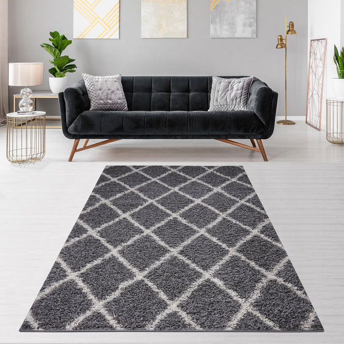 Carpette Austin grise - 5 pi x 7 pi