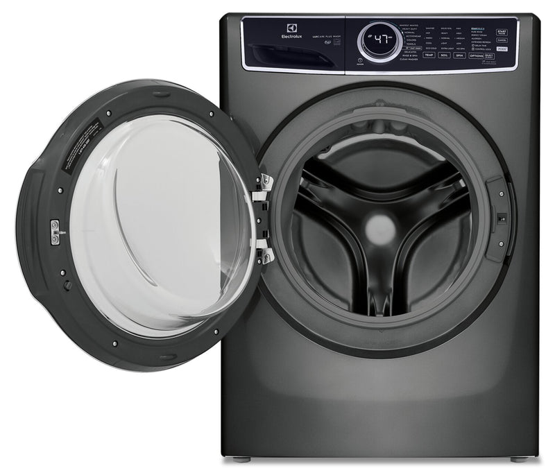 Laveuse à la vapeur haute efficacité Electrolux à chargement frontal de 4,5 pi³ - titane - superposable - ELFW7537AT