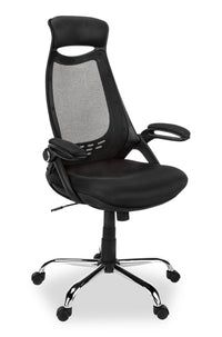 Fauteuil président Kegan de 28 po en mailles - noir