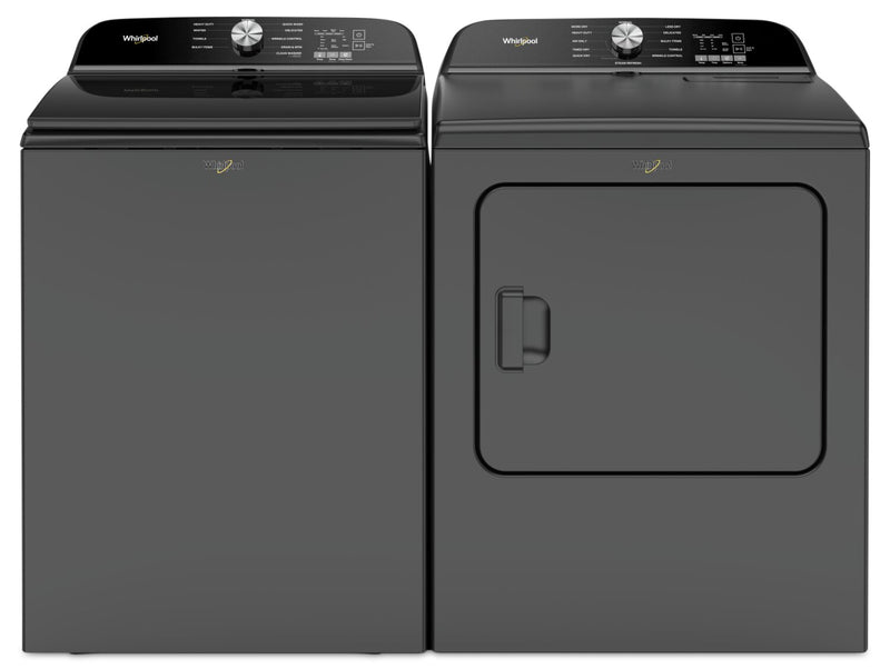 Laveuse à chargement par le haut de 6,1 pi³ avec agitateur amovible et sécheuse électrique de 7 pi³ de Whirlpool