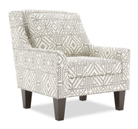  Fauteuil d’appoint club Sofa Lab de 29 po fabriqué au Canada en tissu avec pattes en bois - Greystone multicolore 