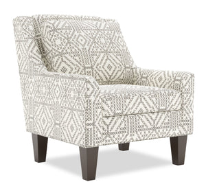 Fauteuil d’appoint club Sofa Lab personnalisable de 29 po fabriqué au Canada en tissu avec pattes en bois - Greystone multicolore