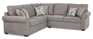 Randal 2-Piece Fabric Sectional with Left-Facing Corner Sofa - Grey | Sofa sectionnel Randal 2 pièces en tissu avec sofa en coin de gauche - gris | RANGLCS2