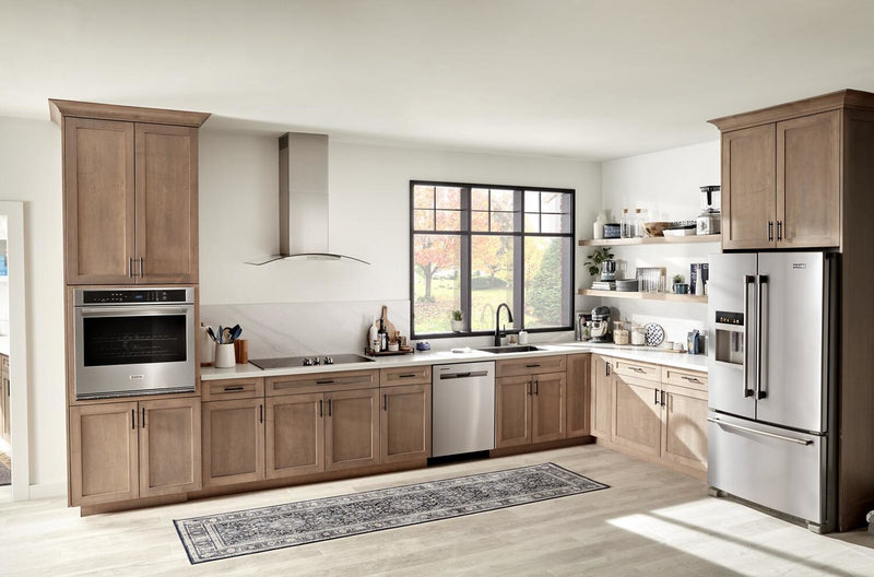 Four mural simple électrique Maytag de 4,3 pi³ et de 27 po avec convection véritable - acier inoxydable résistant aux traces de doigts - MOES6027LZ