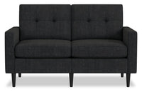  Causeuse modulaire BLOK de Scott Living de 60,18 po en tissu avec accoudoirs à l’anglaise et coussins réversibles - gris anthracite
