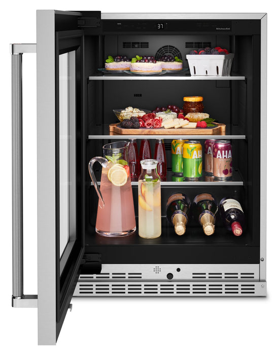 Réfrigérateur KitchenAid de 5,2 pi³ et de 24 po sous le comptoir - acier inoxydable - KURL314KSS
