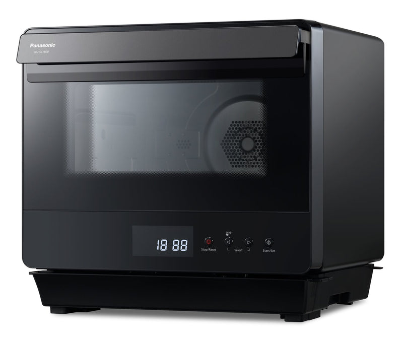 Four à micro-ondes de comptoir Panasonic de 0,7 pi³ avec four à la vapeur combiné et friture à air saine - noir - NUSC180B