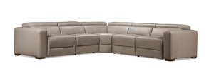 Sofa sectionnel à inclinaison électrique Modella 5 pièces - taupe 