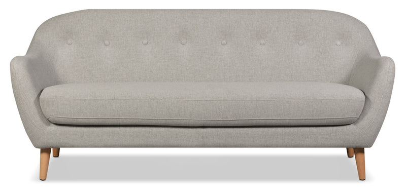 Calla Linen-Look Fabric Sofa – Light Grey - Modern style Sofa in Light Grey