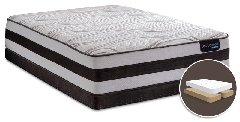 Ensemble matelas ferme divisé Valentine Hybride iComfort de Serta pour grand lit 