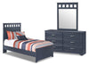 Ensemble de chambre à coucher Leo 5 pièces avec lit double à panneaux