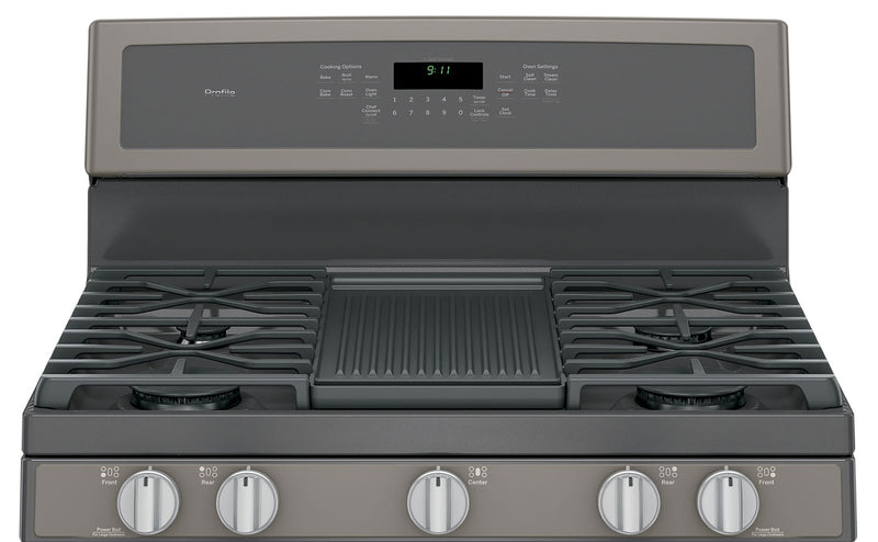 Cuisinière à gaz amovible GE de 5,6 pi³ – PCGB911EEJES