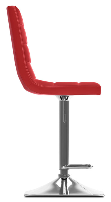 Tabouret bar réglable Axel à dossier haut - rouge