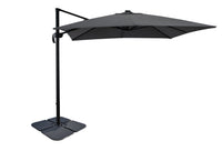  Parasol excentré Solar pour la terrasse avec base 4 pièces 