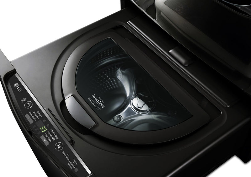 Laveuse TWIN Wash™  à chargement frontal, sécheuse électrique, laveuse-piédestal et piédestal de rangement de LG