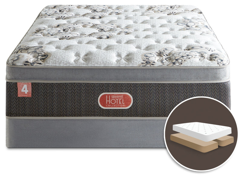 Ensemble matelas semi-ferme à Euro-plateau divisé Hotel Diamond 4 de Beautyrest pour grand lit